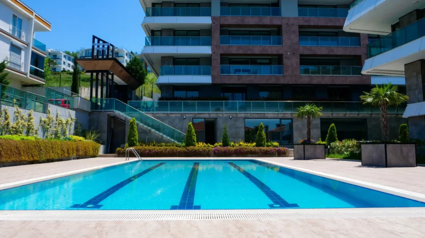 1+1 Sea view apartment for sale in Istanbul – suitable for Turkish citizenship